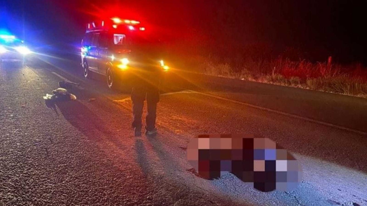 Un hombre de momento no identificado muere arrollado por un carro fantasma cerca de Santa Lucia, Canatlán. Foto: Cortesía.