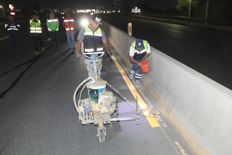 Monterrey retoma delimitación de carriles en avenidas principales