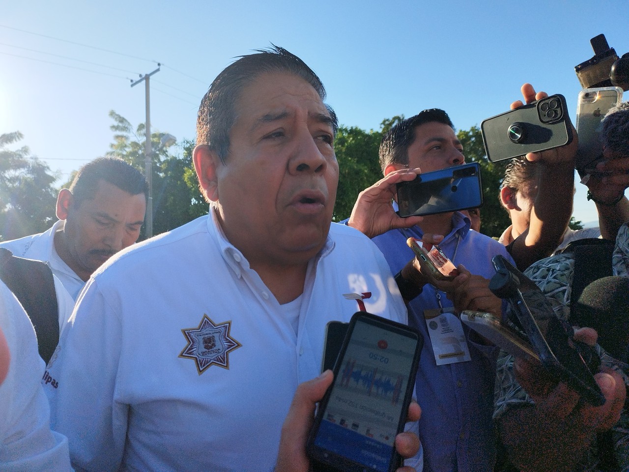 Sergio Hernándo Chávez García confirmó que se movilizaron más de 200 elementos de distintas fuerzas, tanto federales como estatales. Foto: Victoria Jiménez