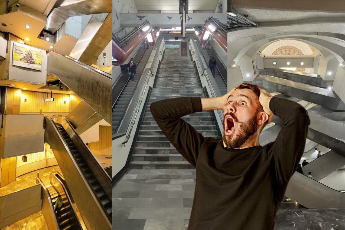 Escaleras de la Línea 7 del Metro.    Foto: Especial