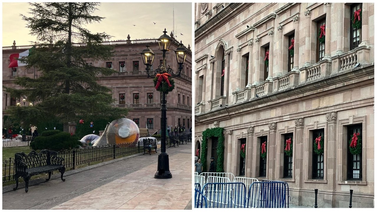 Las calles ya comienzan a adornarse con motivo de la Navidad en Saltillo. (Fotografía: Leslie Delgado)