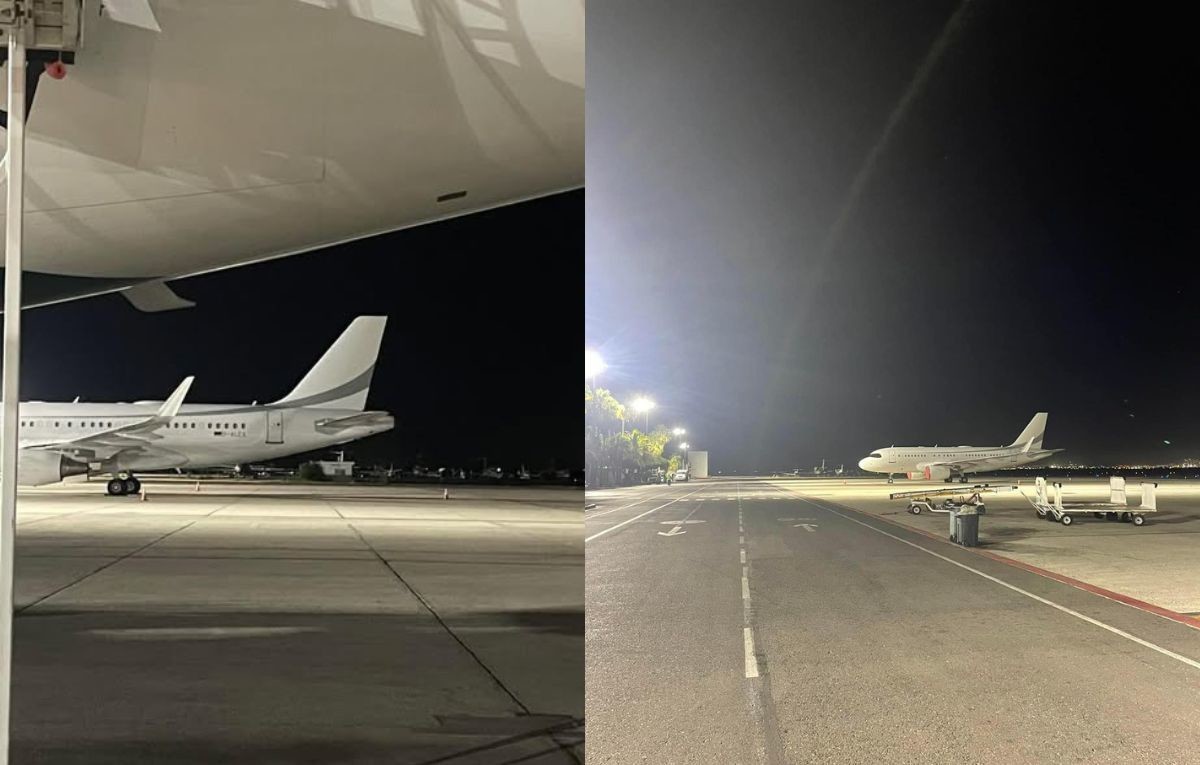 El avión aterrizó el viernes por la noche. Foto: Más Noticias BCS