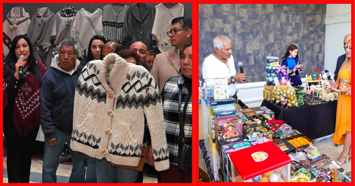 El bazar navideño en el Congreso de Edomex  termina este viernes 29 de noviembre y ese día inicia el del de la UAEMéx. Foto: Congreso de Edomex/Sria de Salud de Edomex