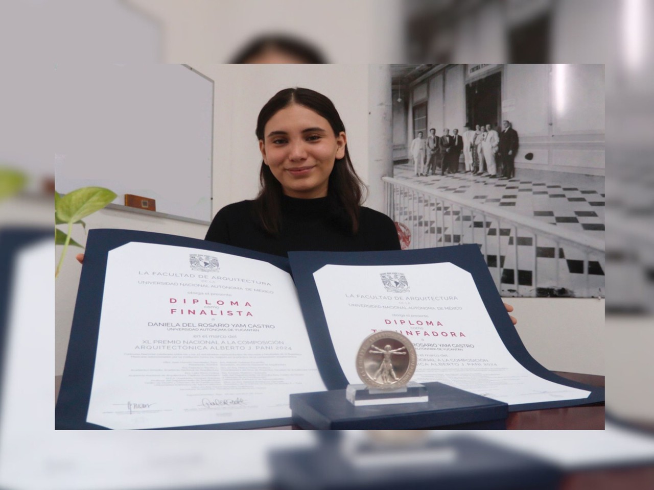 La Facultad de Arquitectura de la UADY informó sobre el primer lugar que recibió una de sus alumnas en un concurso nacional.- Foto de la UADY