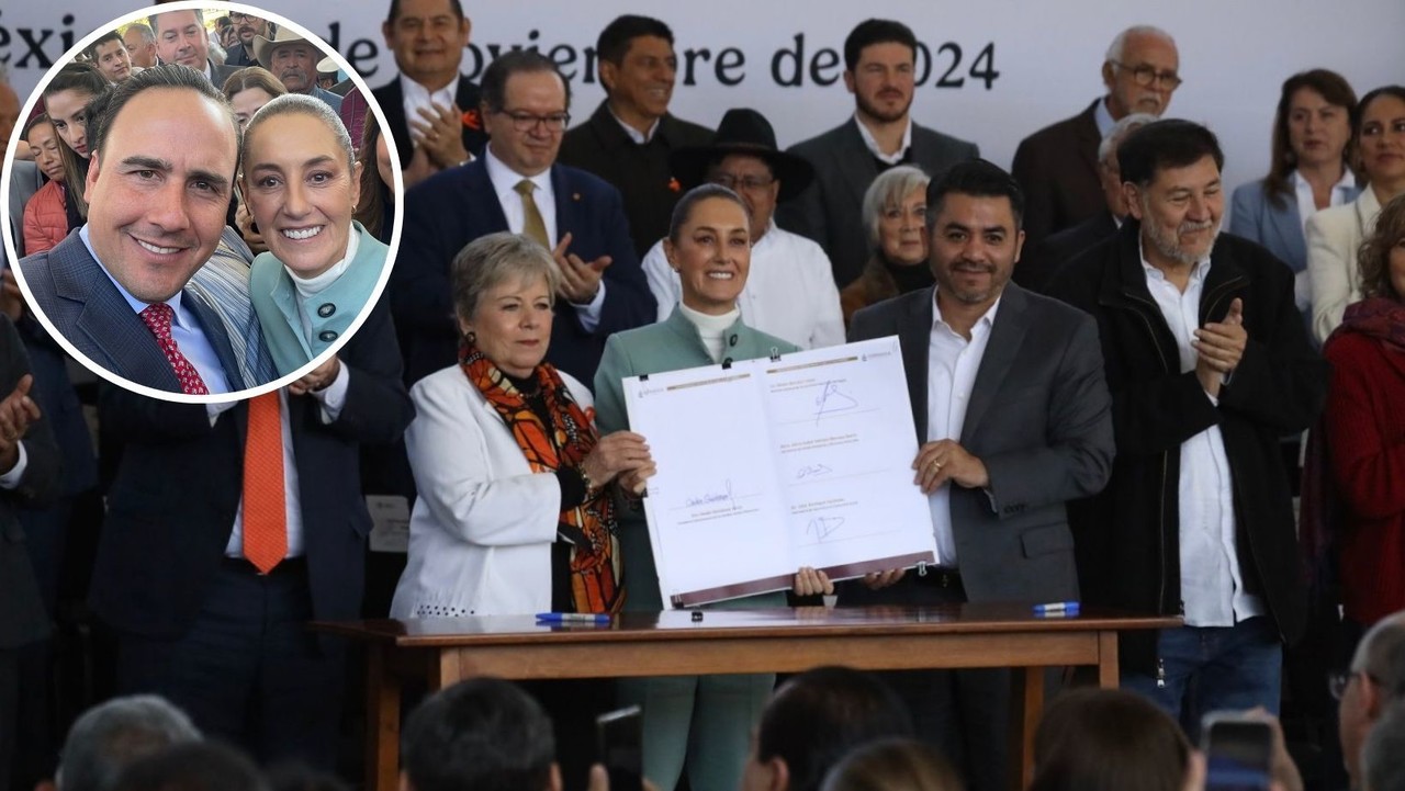 El gobernador Manolo Jiménez expresó su agradecimiento a la presidenta Claudia Sheinbaum. (Fotografía: Manolo Jiménez)