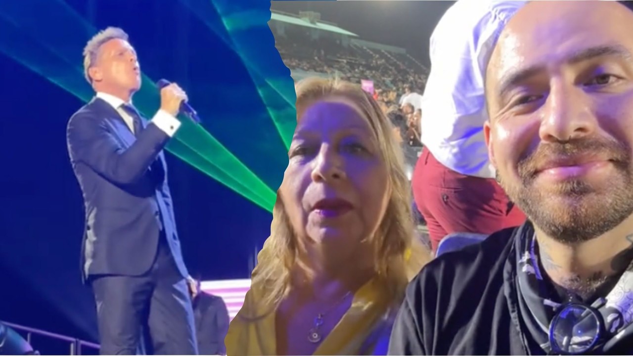 Erick y su madre Elena lograron colarse al concierto de Luis MIiguel. Foto: POSTA