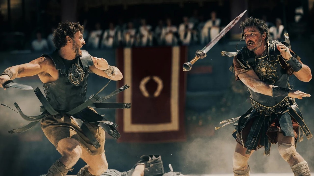 Paul Mescal y Pedro Pascal comparten escena en 'Gladiador II'. Foto: Paramount Pictures México