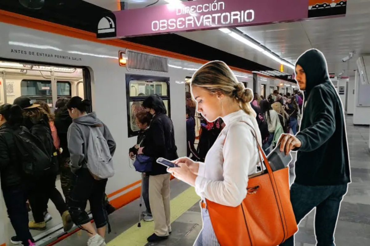 Personas en el Metro de la CDMX.    Foto: Especial