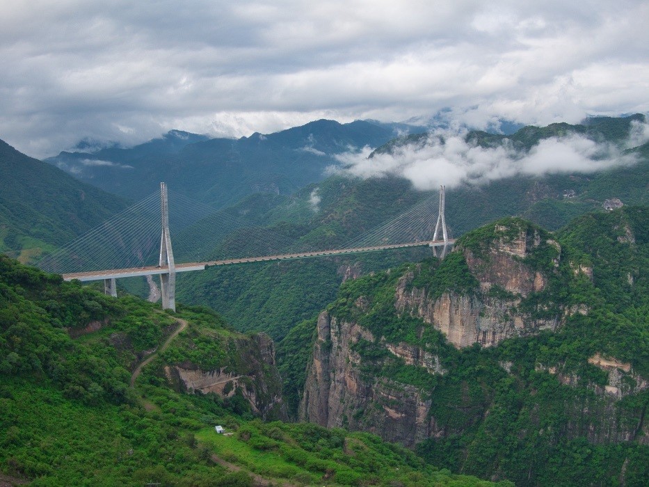 El Puente Baluarte que rompió Récord Guinness. Foto: Facebook Sfera Tam.