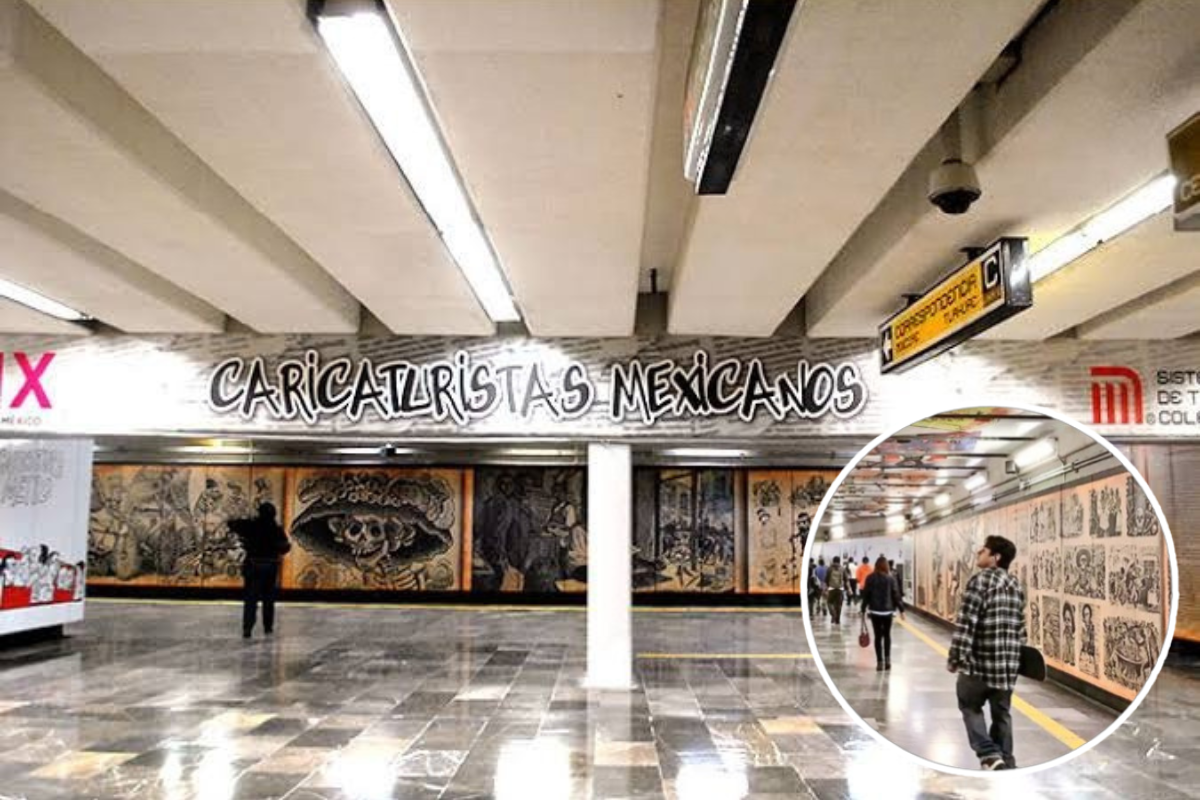 Museo de la Caricatura Mexicana en el Metro de CDMX.    Foto: @cronicabanqueta