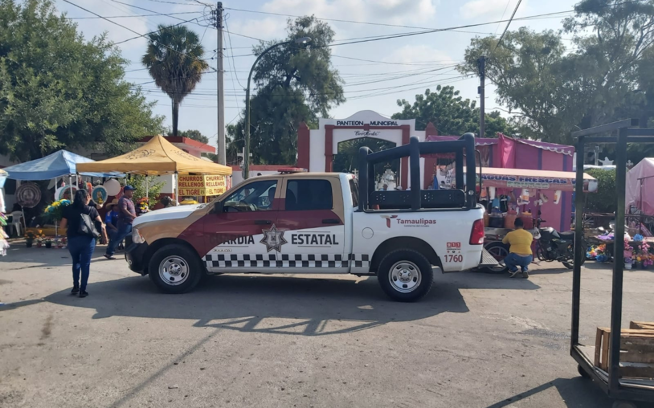 Vigilancia en panteones de Victoria y áreas rurales. Foto: Daniel Espinoza