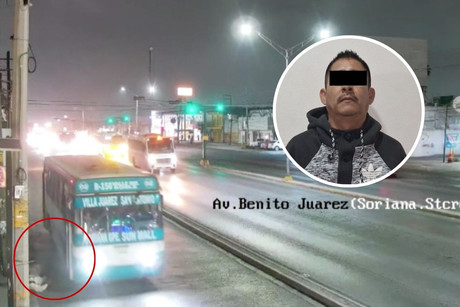 Hombre cae de camión en movimiento en Guadalupe, detienen al chofer (VIDEO)