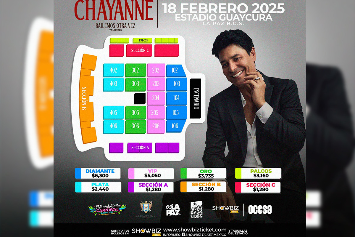 Chayanne en La Paz. Foto: Facebook Baja Vibes Eventos.