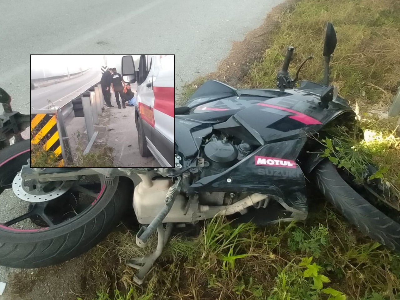 La neblina habría sido un factor para que un motociclista perdiera la vida en la carretera Mérida-Baca la mañana de este jueves.- Fuente Telesur Yucatán