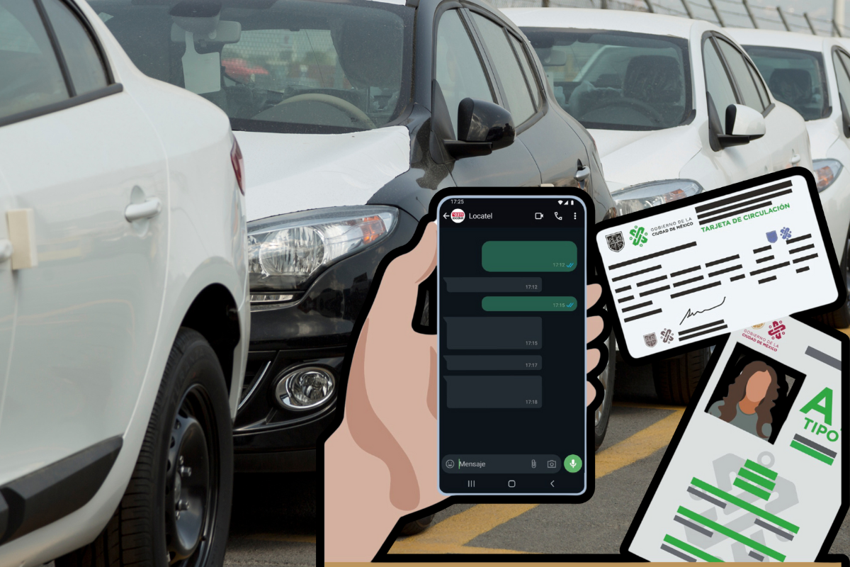 De fondo automóviles, ilustración de licencia mediante WhatsApp. Foto: Canva/@GobCDMX