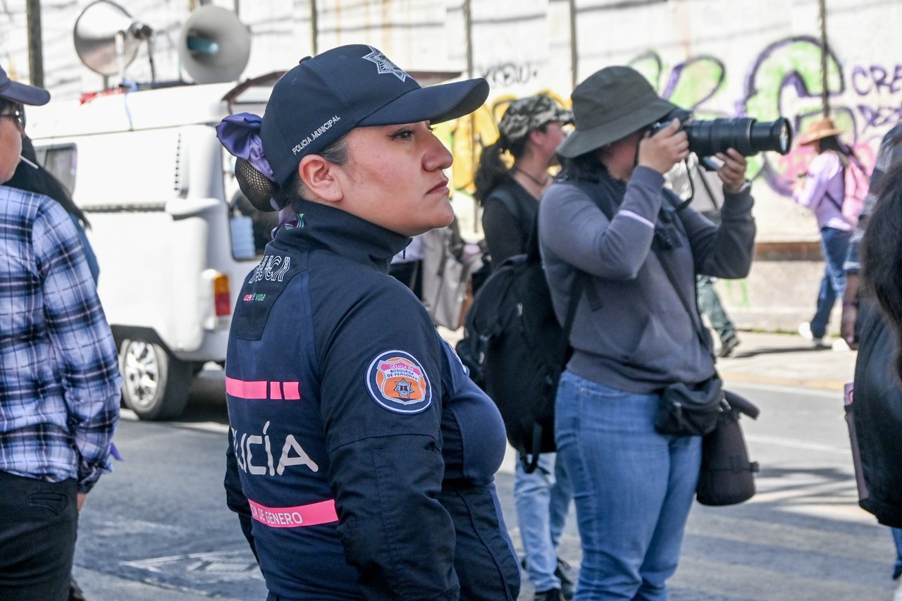 El objetivo es garantizar un espacio seguro para las manifestantes en las calles de la capital mexiquense. Imagen: Ayuntamiento de Toluca.