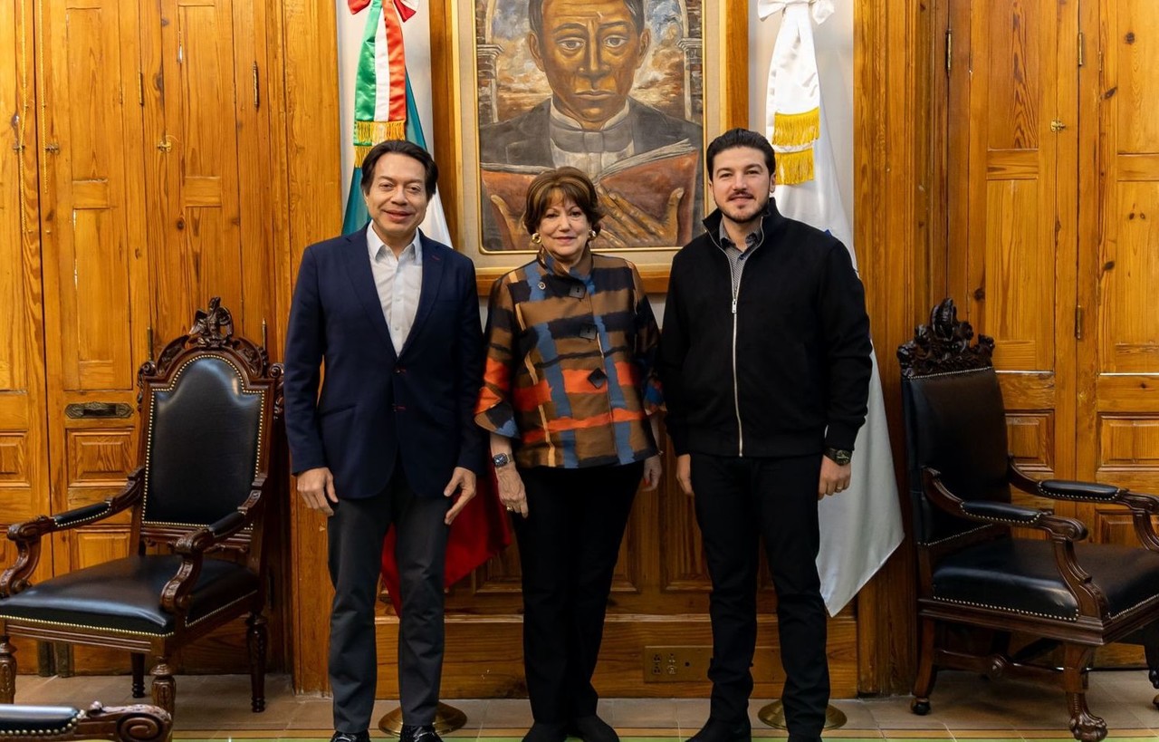 Mario Delgado, Sofialeticia Morales y Samuel García. Foto: Gobierno de Nuevo León