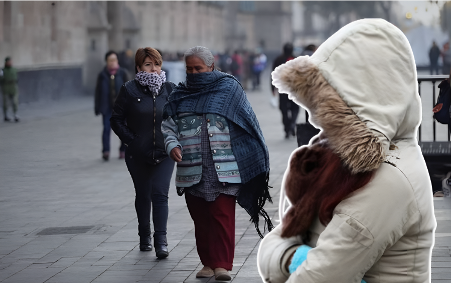 Persona con Frío en CDMX.     Foto: Especial