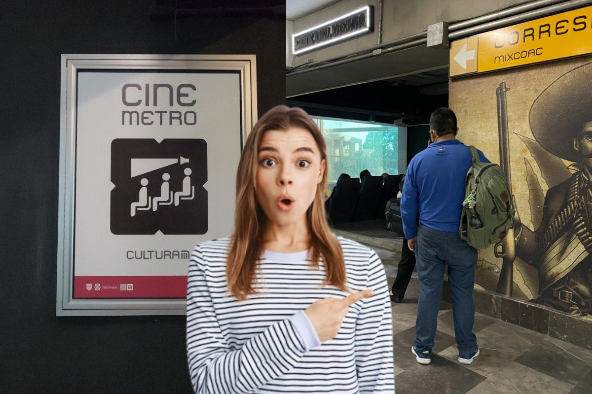 Cine en la estación Zapata del Metro.    Foto: Especial