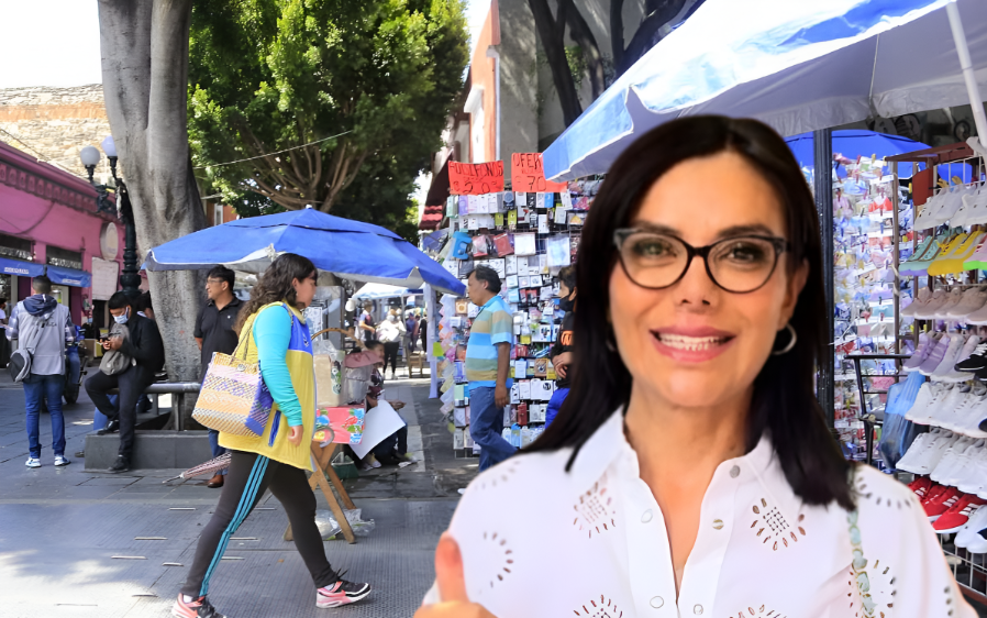 Diana Sánchez Barrios en el Centro Histórico.    Foto: Especial