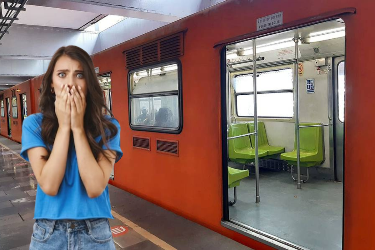 Persona sorprendida frente al Metro de CDMX.    Foto: Especial