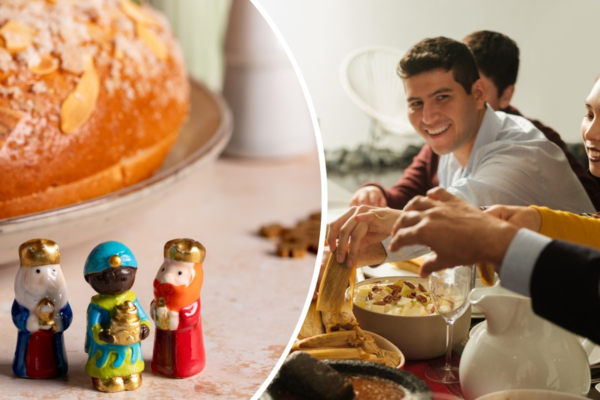 Rosca de Reyes y personas. Foto: Canva