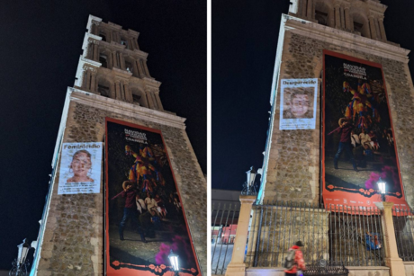 Proyecta Fuundec fotos de desaparecidos en Catedral, exigen visibilización