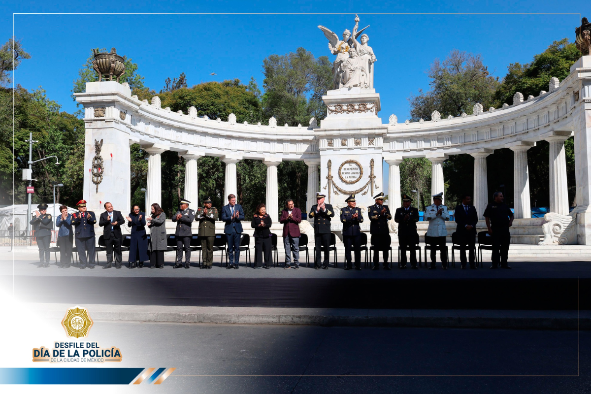 Ceremonia de reconocimiento de la policía de CDMX FOTO: X/@SSC_CDMX