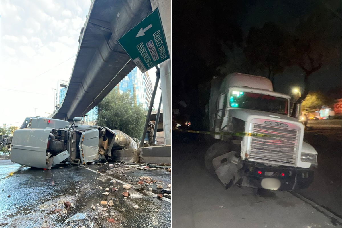 Accidente de tráileres en Miguel Hidalgo y Azcapotzalco.    Fotos: Ramón Ramírez