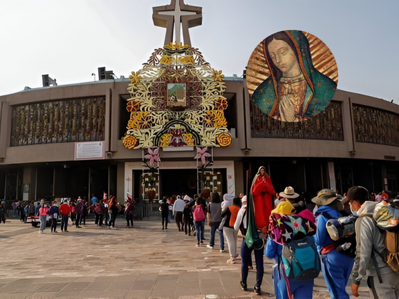 Foto: Ayate de la virgen editado en canva