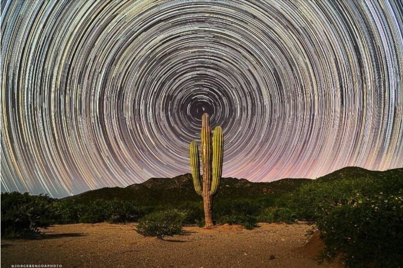 Cielo estrellado en BCS. Foto: Jorge Bengoa.