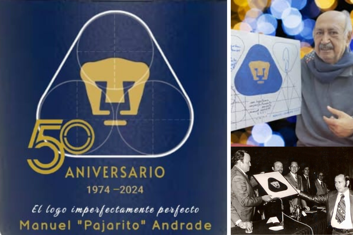 Imagen que Manuel 'Pajarito' Andrade utilizaba en sus productos que vendia, entrega del escudo en 1974 Foto: FB/Manuel 'Pajarito' Andrade Rodríguez , editada con Canva