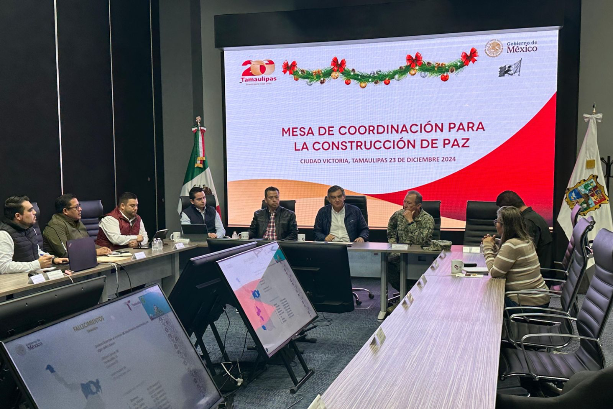 Mesa de Coordinación para la Construcción de Paz. Foto: Gobierno de Tamaulipas