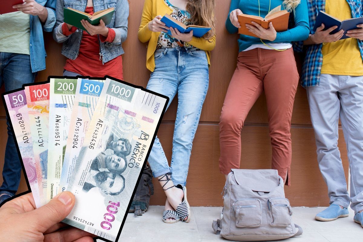 Imagen ilustrativa billetes y jóvenes. Foto: Canva