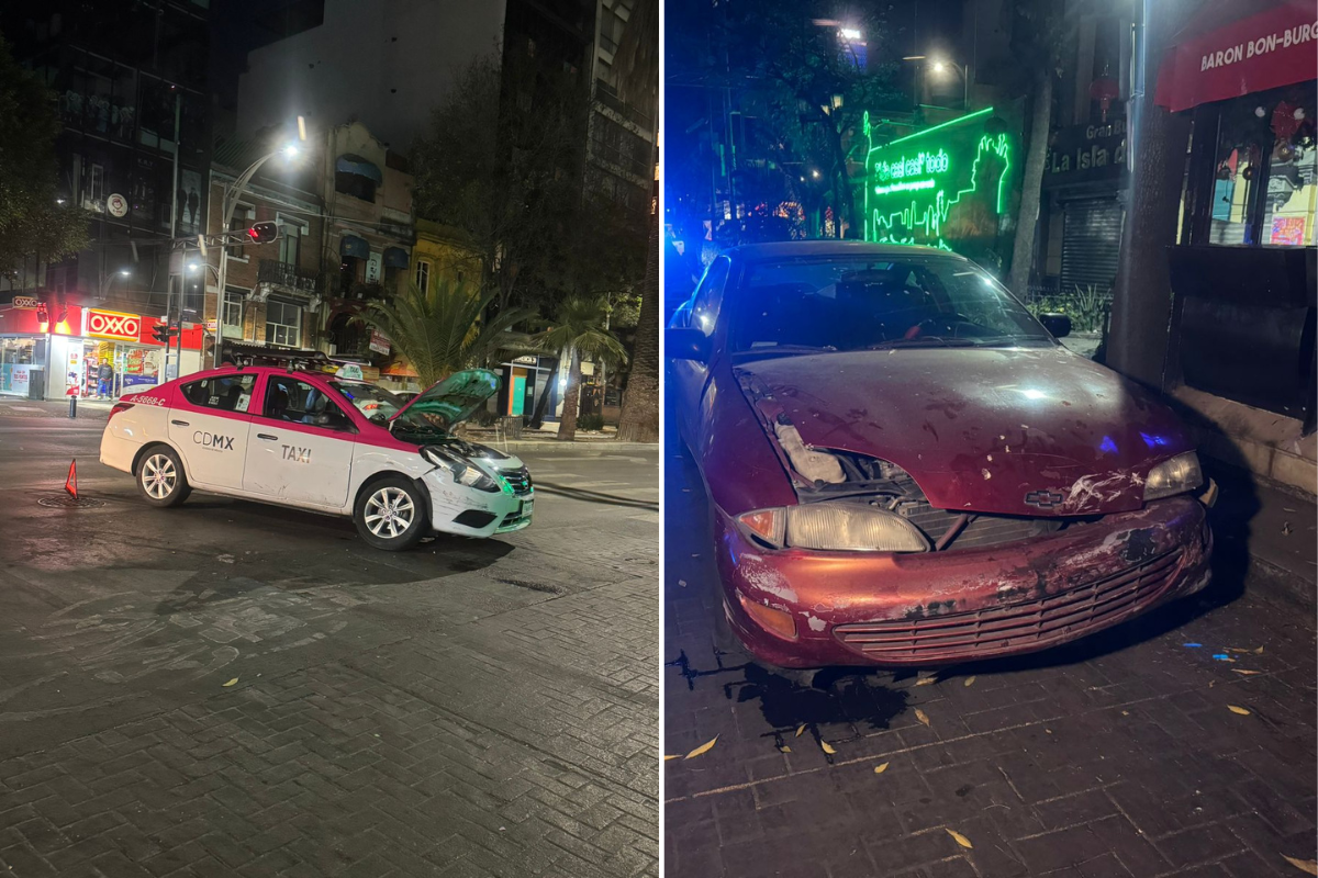 Autos accidentados en la CDMX.    Foto: Ramón Ramírez.