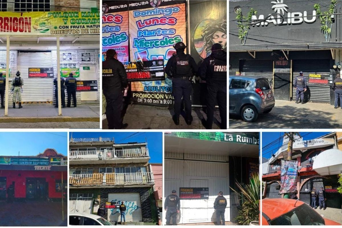 El operativo 'Atarraya' ha asegurado 194  bares y chelerías en el Estado de México. Foto: FGJEM