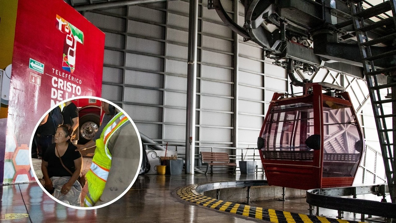 Las personas quedaron atrapadas en el elevador del teleférico. (Fotografía: Teleférico de Torreón)