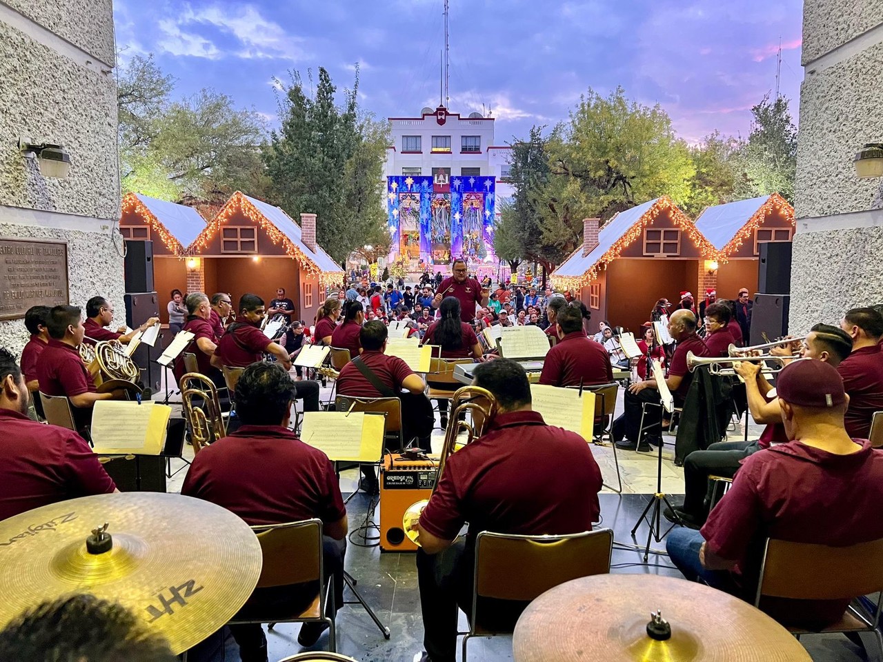 La Banda de Música del Gobierno del Estado de Tamaulipas presenta su set navideño totalmente gratuito en el Museo Regional del 21 Allende. Foto: Daniel Espinoza