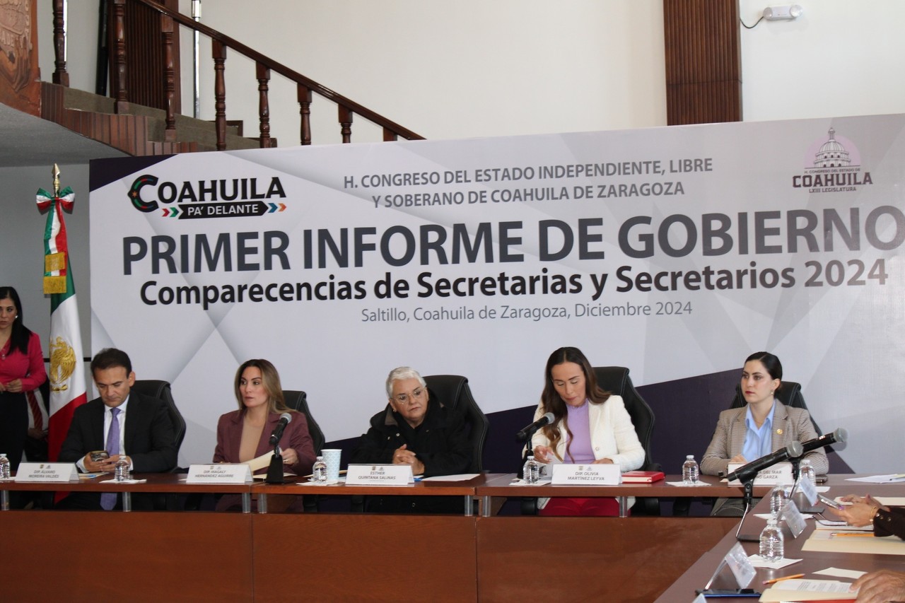 Primer informe de comparecencias. Foto de Secretaría de Cultura de Coahuila.