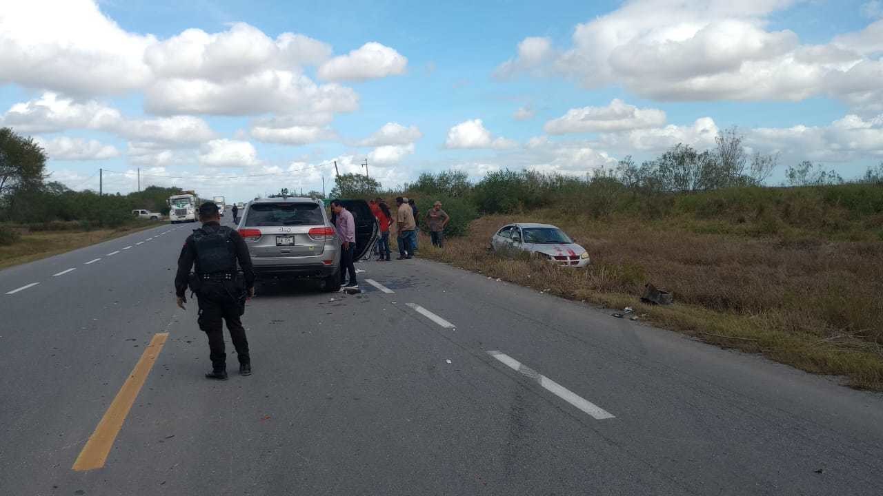 Accidente carretero carretera a Matamoros. Foto: Redes Sociales