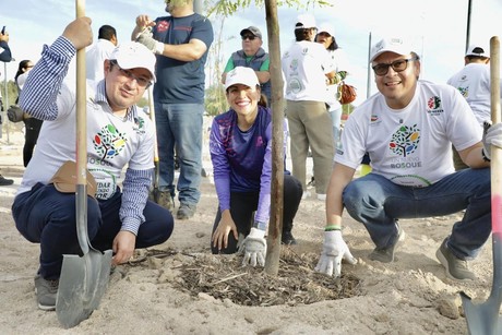 Reforestación de 500 árboles en El Piojillo, La Paz, participan Fundación Azteca y Heineken