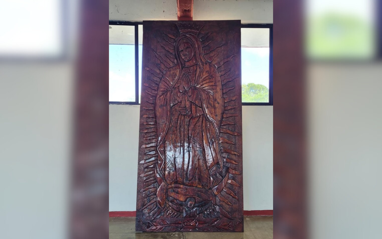 Personas privadas de su libertad en Matamoros crean obra de la Imagen de la Virgen de Guadalupe. Foto: CEDES Matamoros