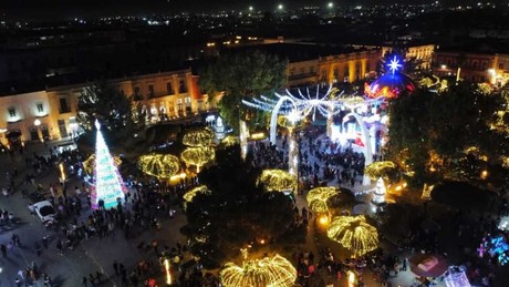 Alumbrado navideño en Durango: ¿Cómo se veía desde el aire el del año pasado?