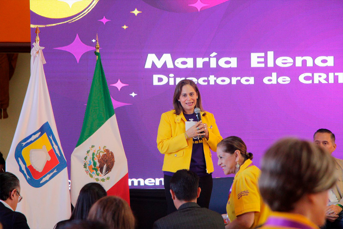 María Elena Lerma Colomo, Directora del CRIT Baja California Sur, anuncia el inicio del Teletón 2024. Fotografías: Alberto Cota.