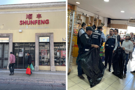 Decomisan mercancía de tienda china en Saltillo; no estaba autorizada para venta