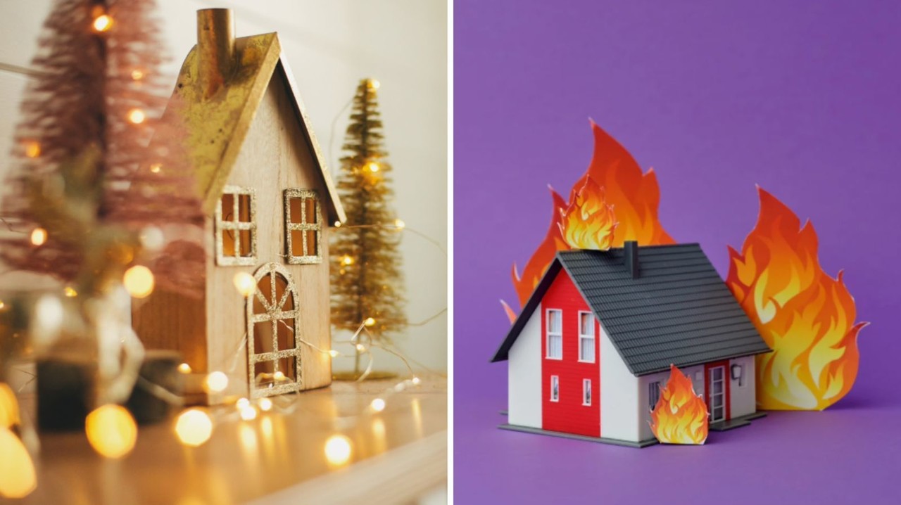 Evita incendios navideños con seguridad en luces y decoraciones. Foto: Canva.