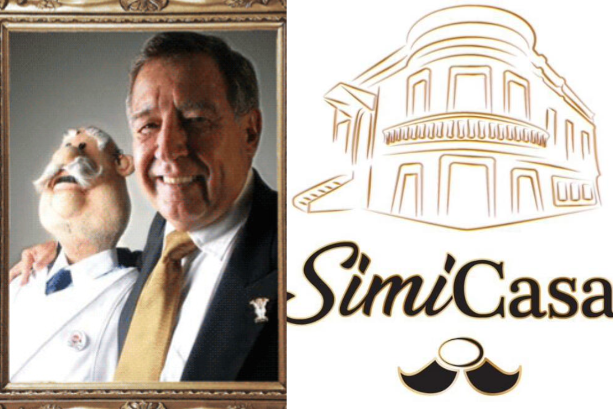 Víctor Gonzales junto al logo de la Simi Casa Foto: https://simicasa.com