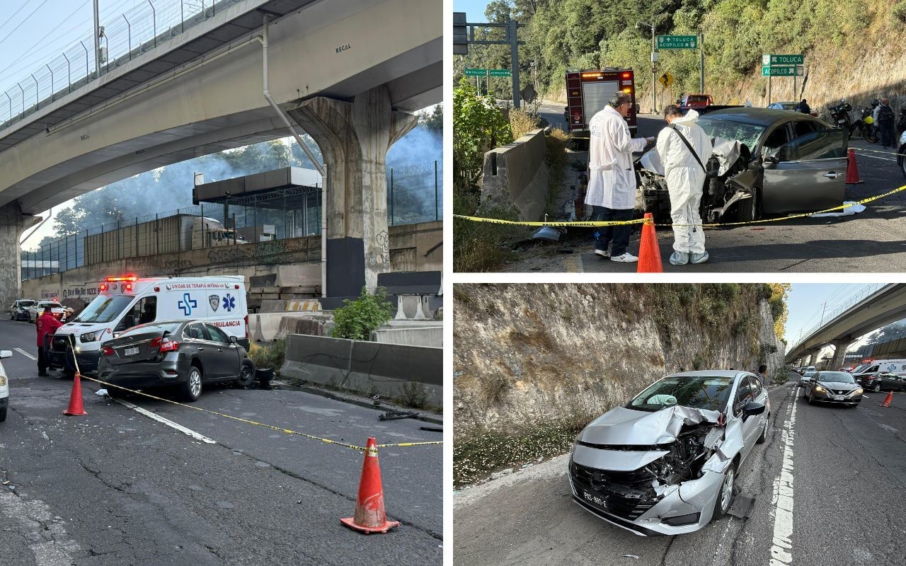 Imagenes del accidente de la México-Toluca Foto: Foto: Ramón Ramírez