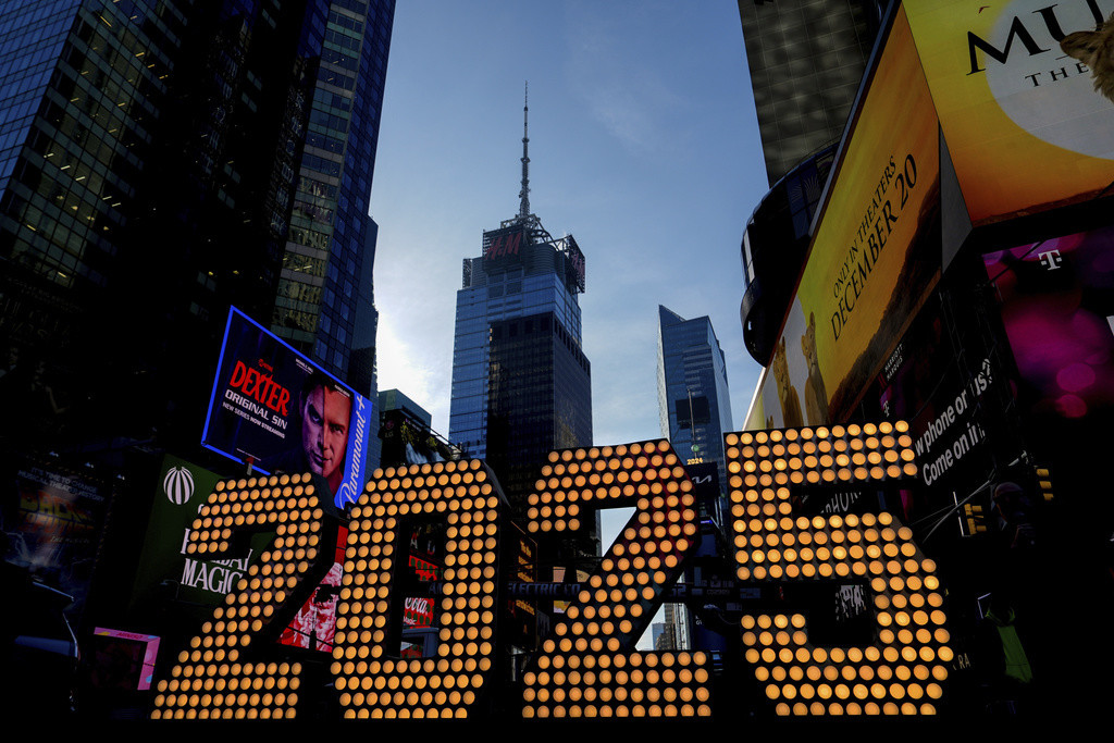 La fecha 2025 se muestra en Times Square, el miércoles 18 de diciembre de 2024, en Nueva York. (Foto AP/Julia Demaree Nikhinson, Archivo)