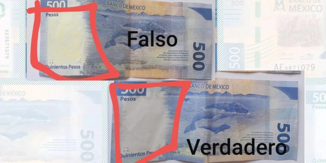 Billetes falsos Yucatán